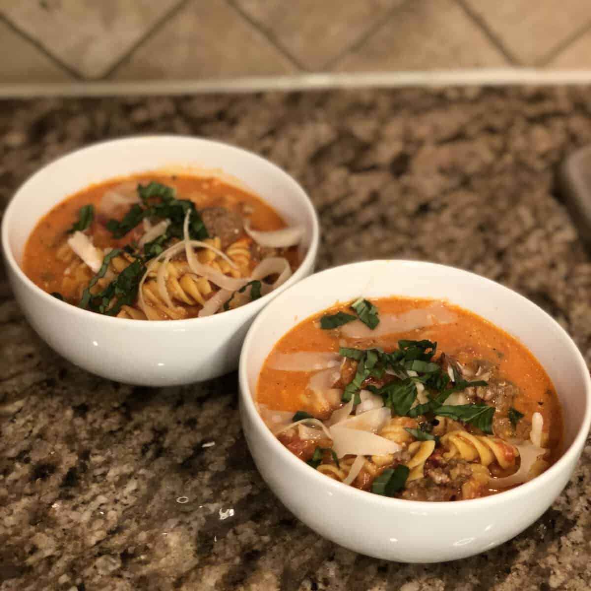 One Pot Italian Sausage Pasta - Dinner in 321