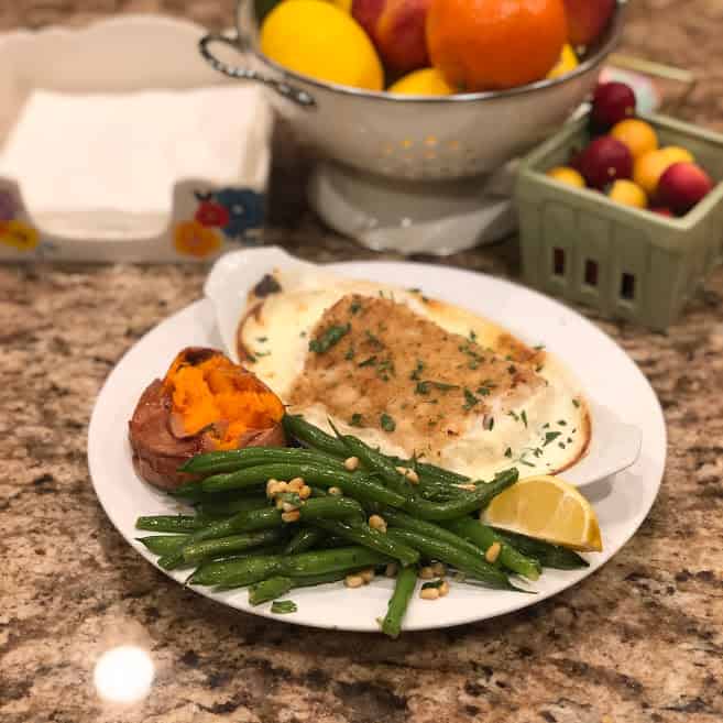 Baked Cod in a Parmesan Cream Sauce