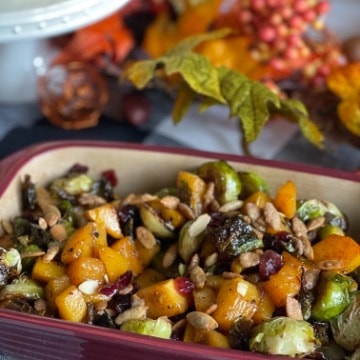 Roasted Butternut Squash & Brussel Sprouts