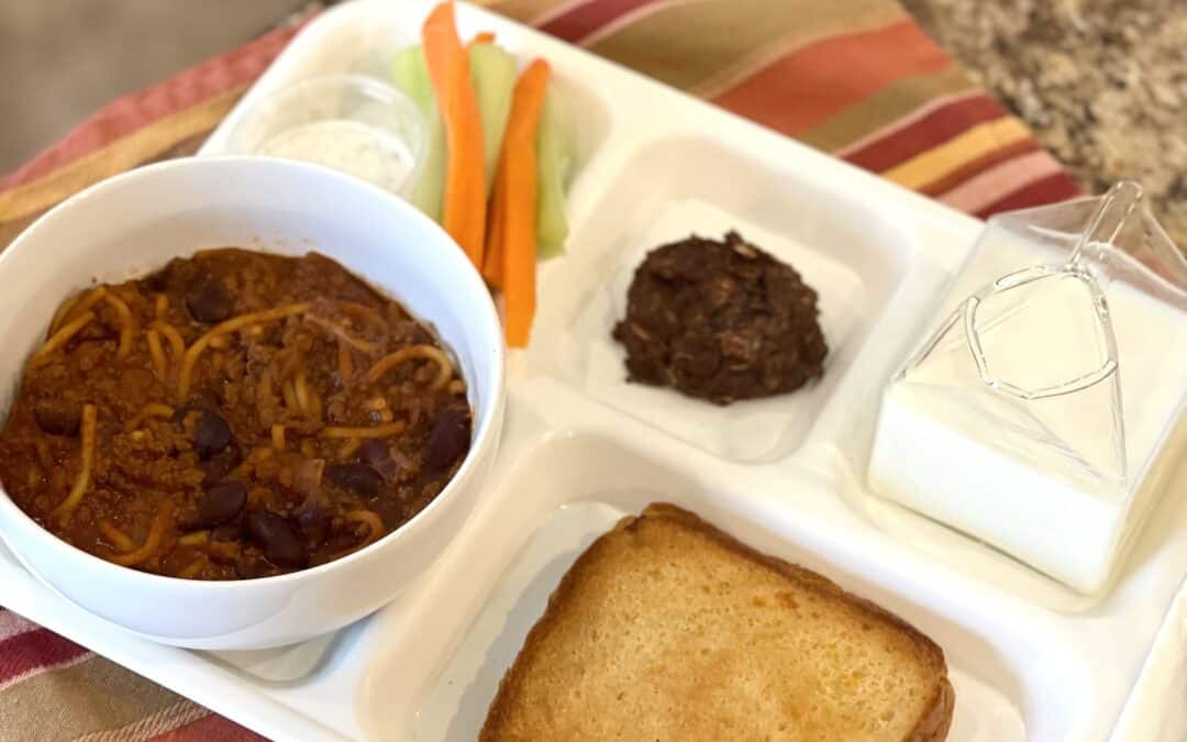 School Lunch Chili & Toasted Cheese