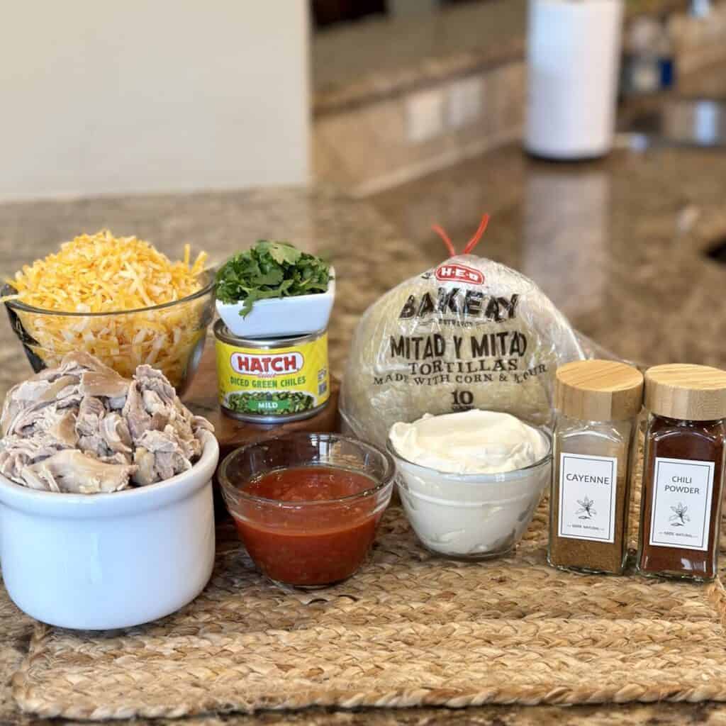 The ingredients to make Mexican lasagna. 