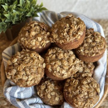 A bowl of muffins.