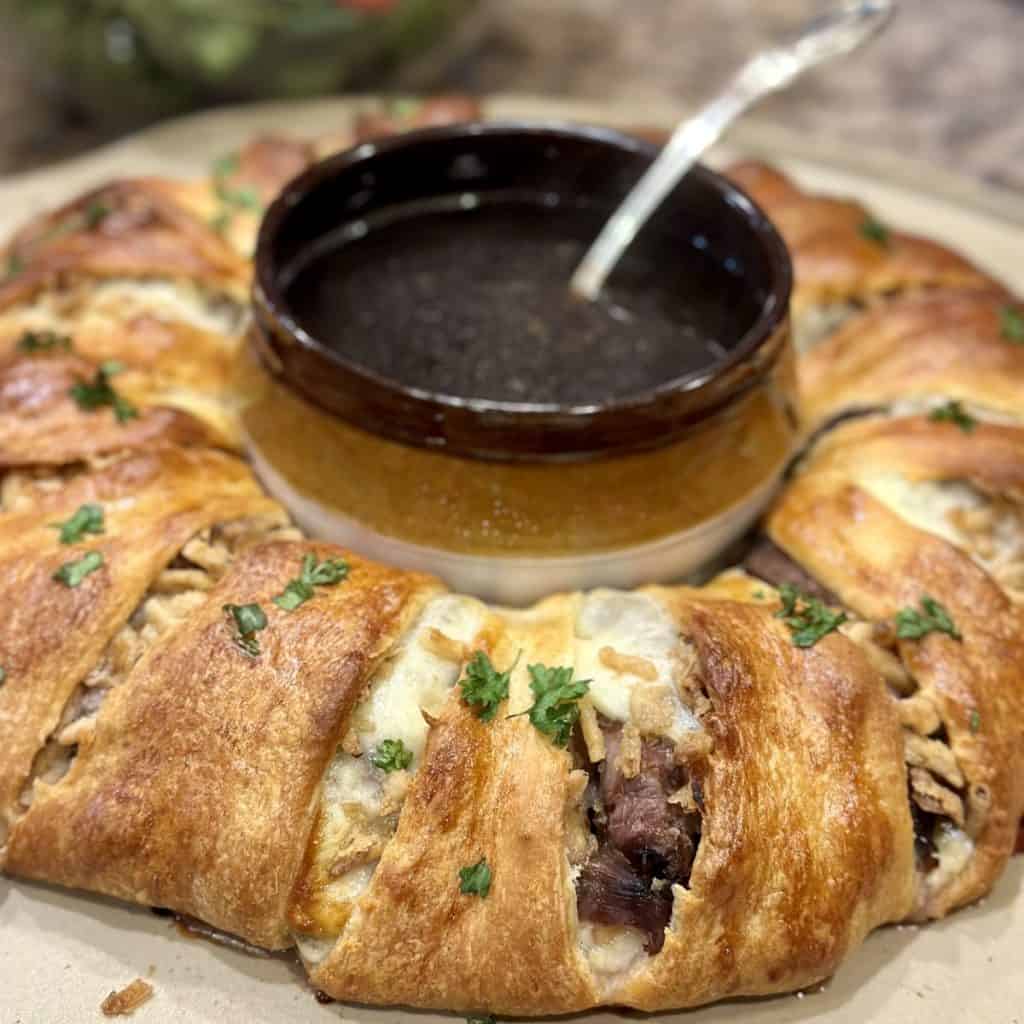 A French dip crescent ring.