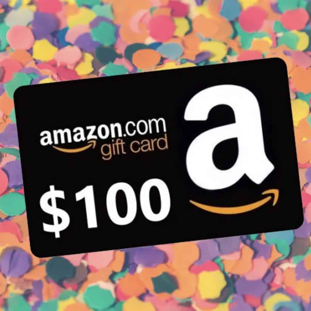 This is a picture of an Amazon gift card that was given away as a prize 