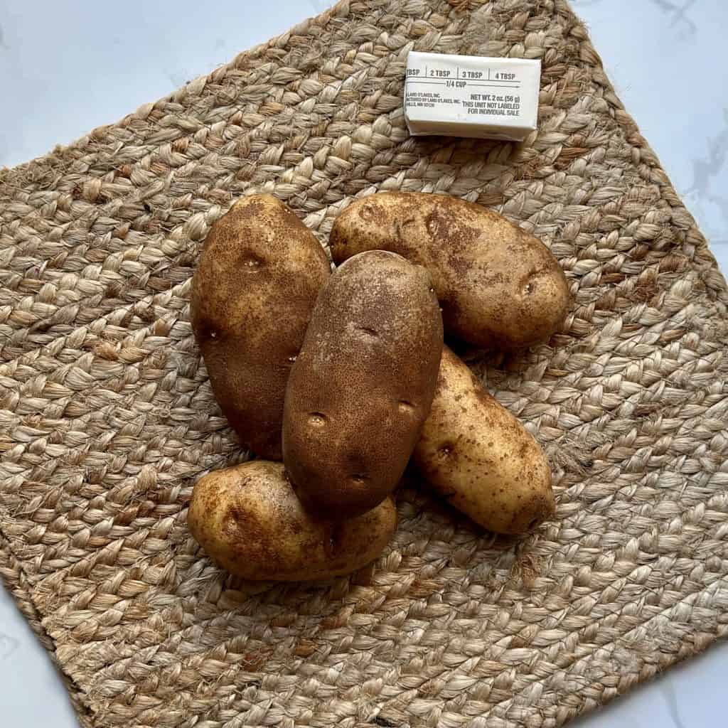 raw potatoes on a counter top