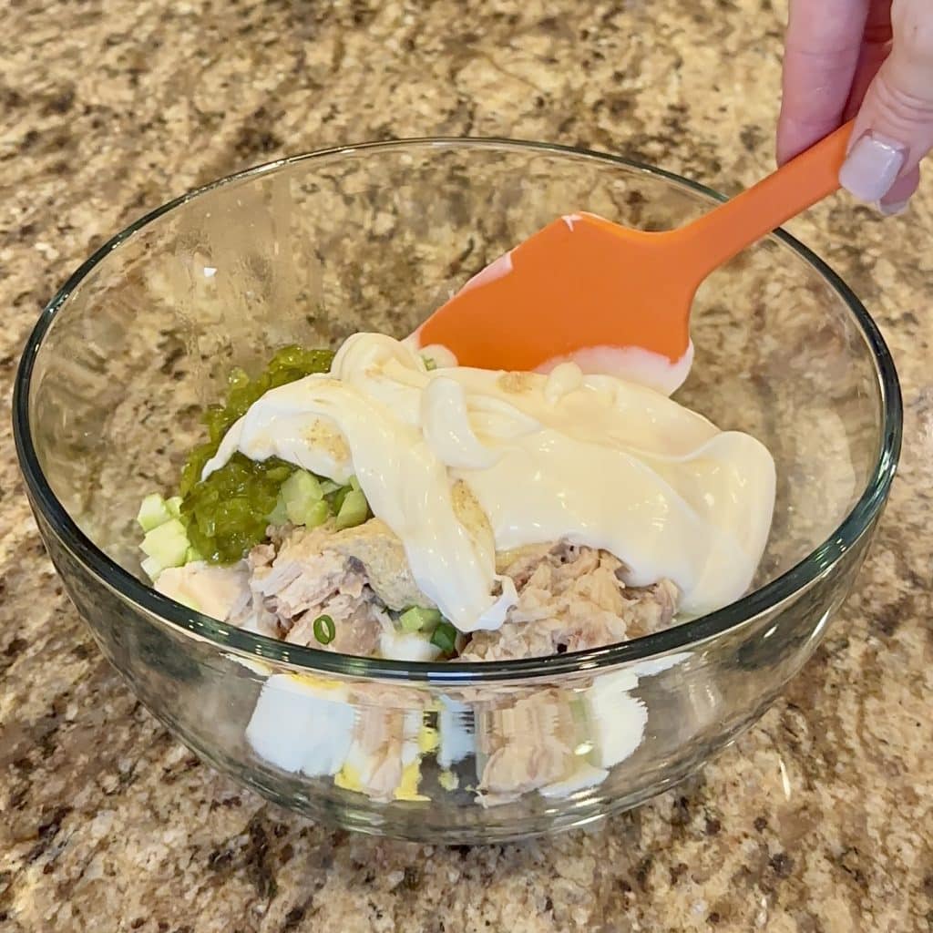 Ingredients in a bowl ready to combine