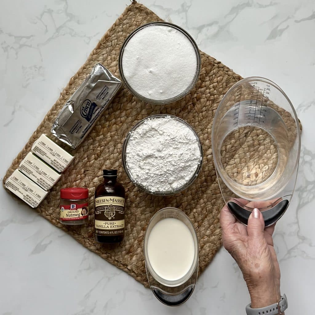 all ingredients presented on a table