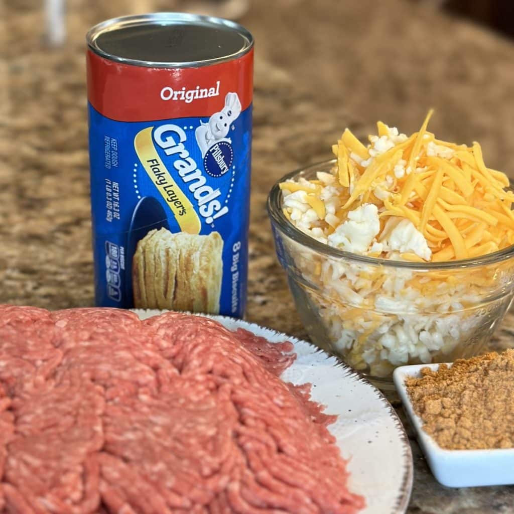 All four ingredients displayed on a table