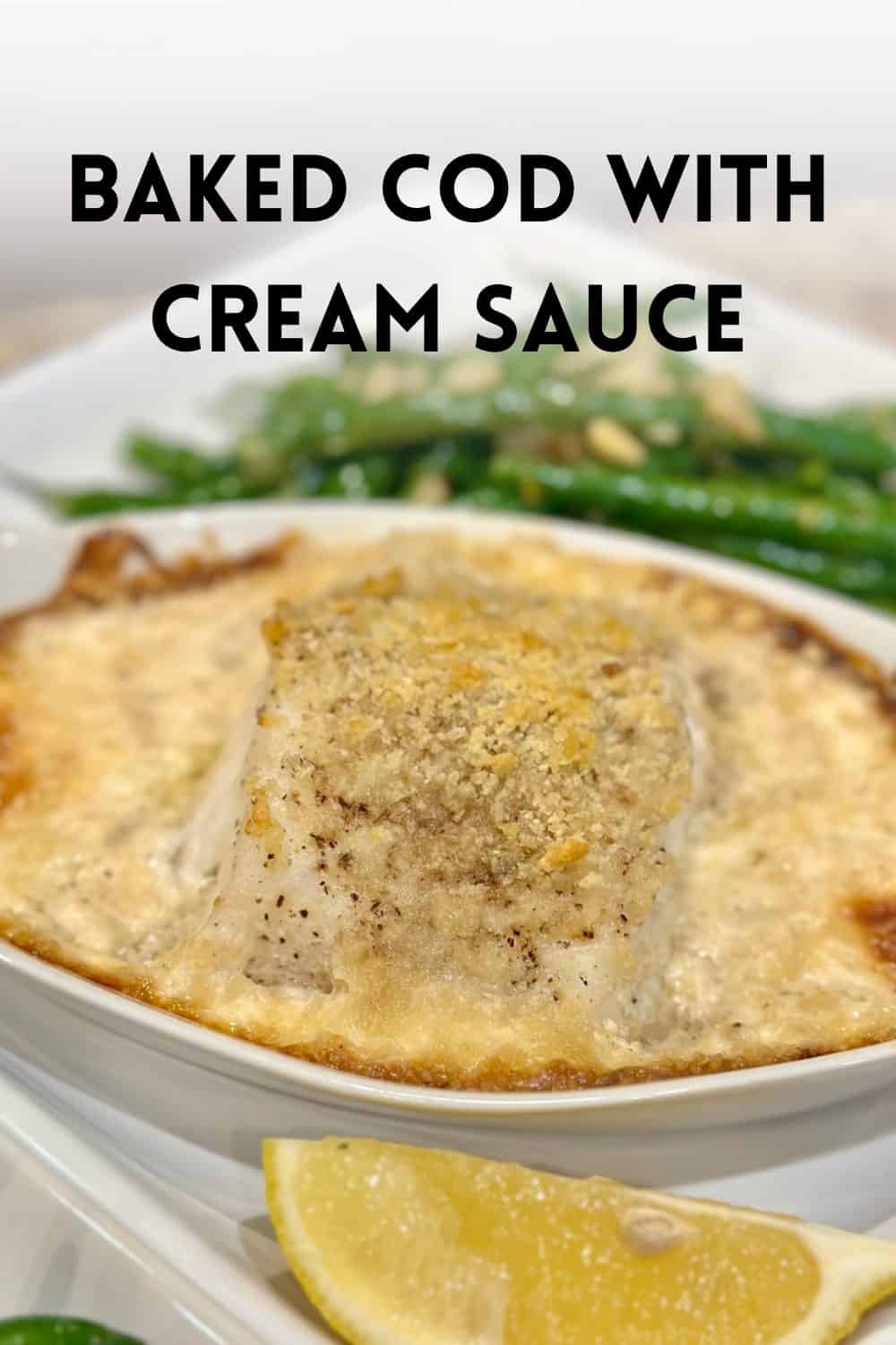 Baked fish with cream sauce shop
