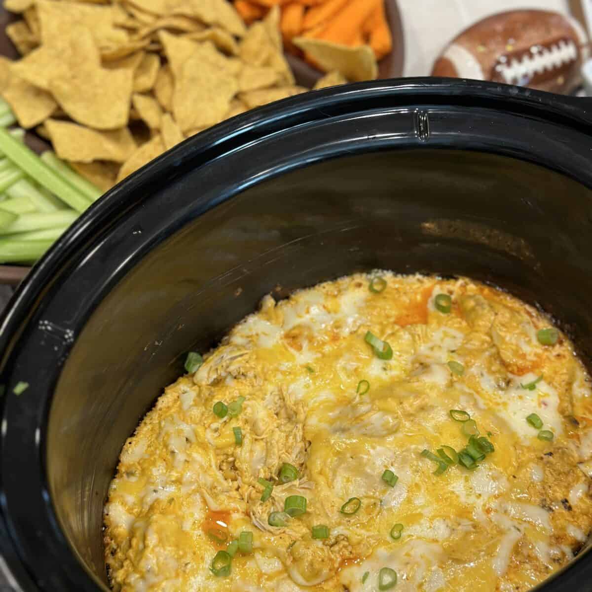 Slow Cooker Buffalo Chicken Dip - Dinner in 321