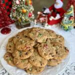A plate of fruitcake cookies.