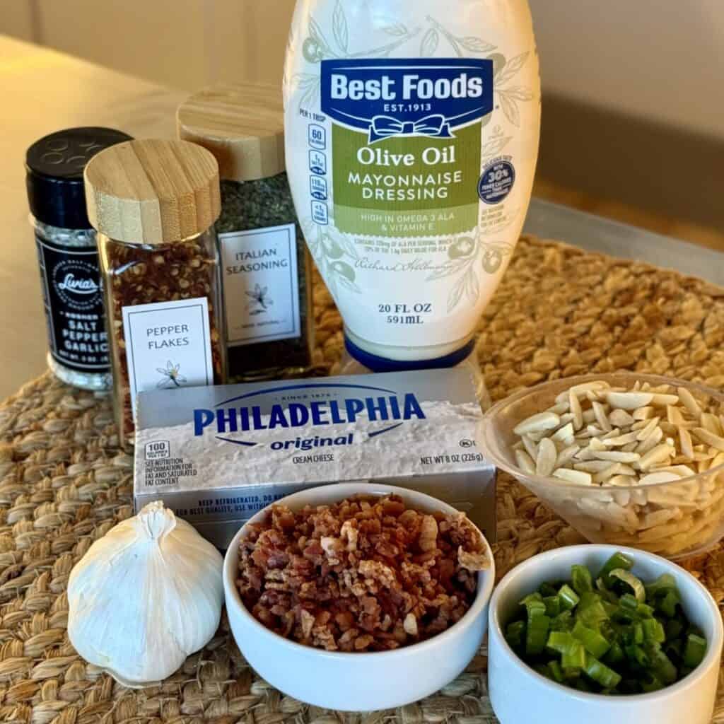 The ingredients to make million dollar dip.