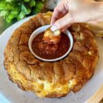 Cheesy pull-apart bread on a platter.