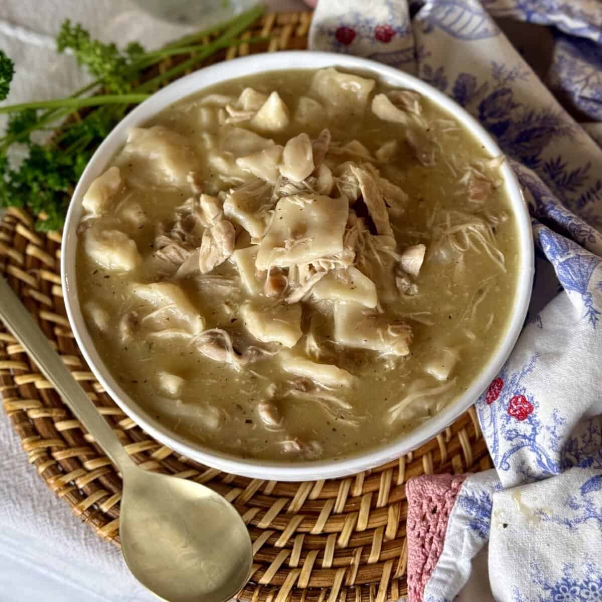 Chicken and Dumplings with Canned Biscuits - Dinner in 321