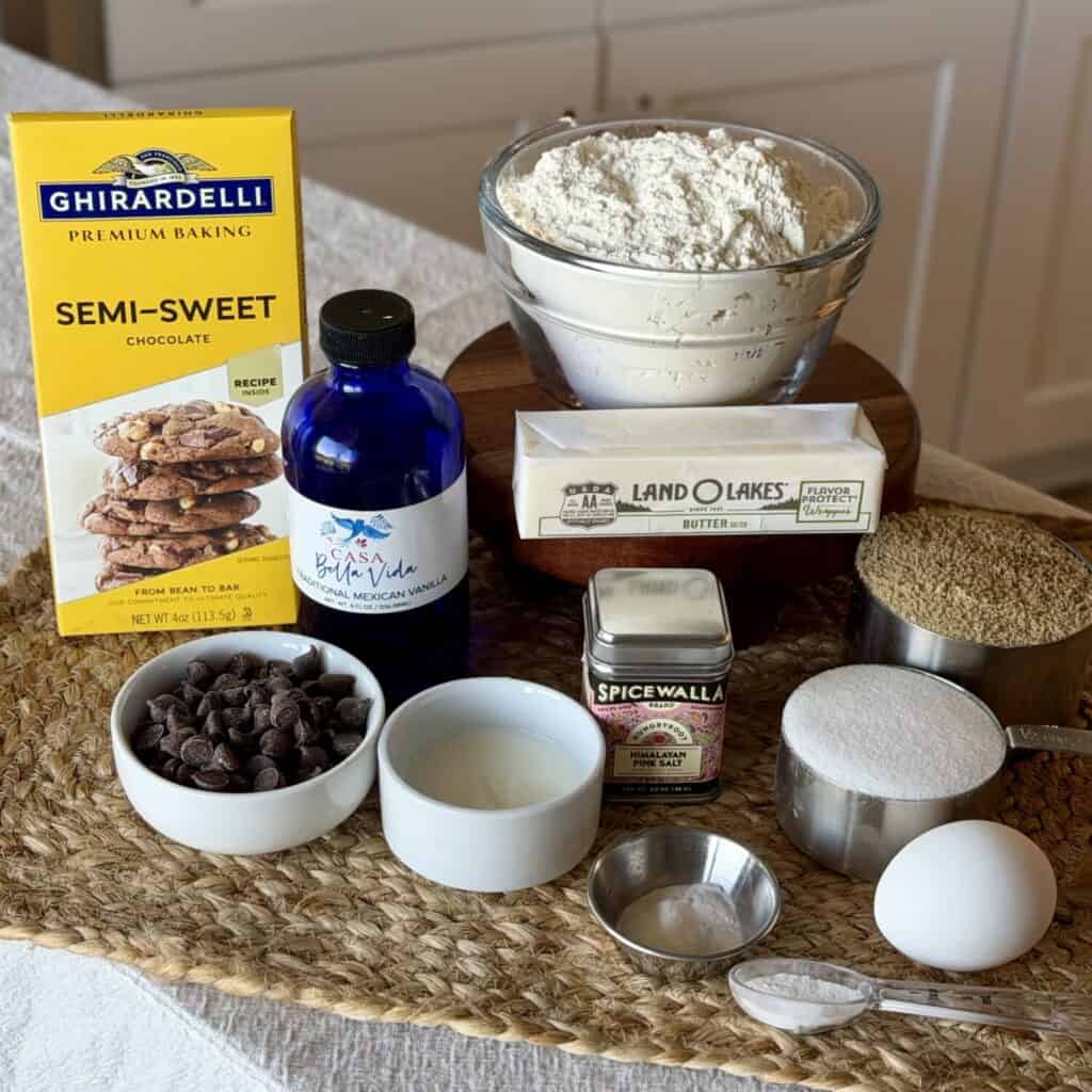 Ingredients for cookie skillet.