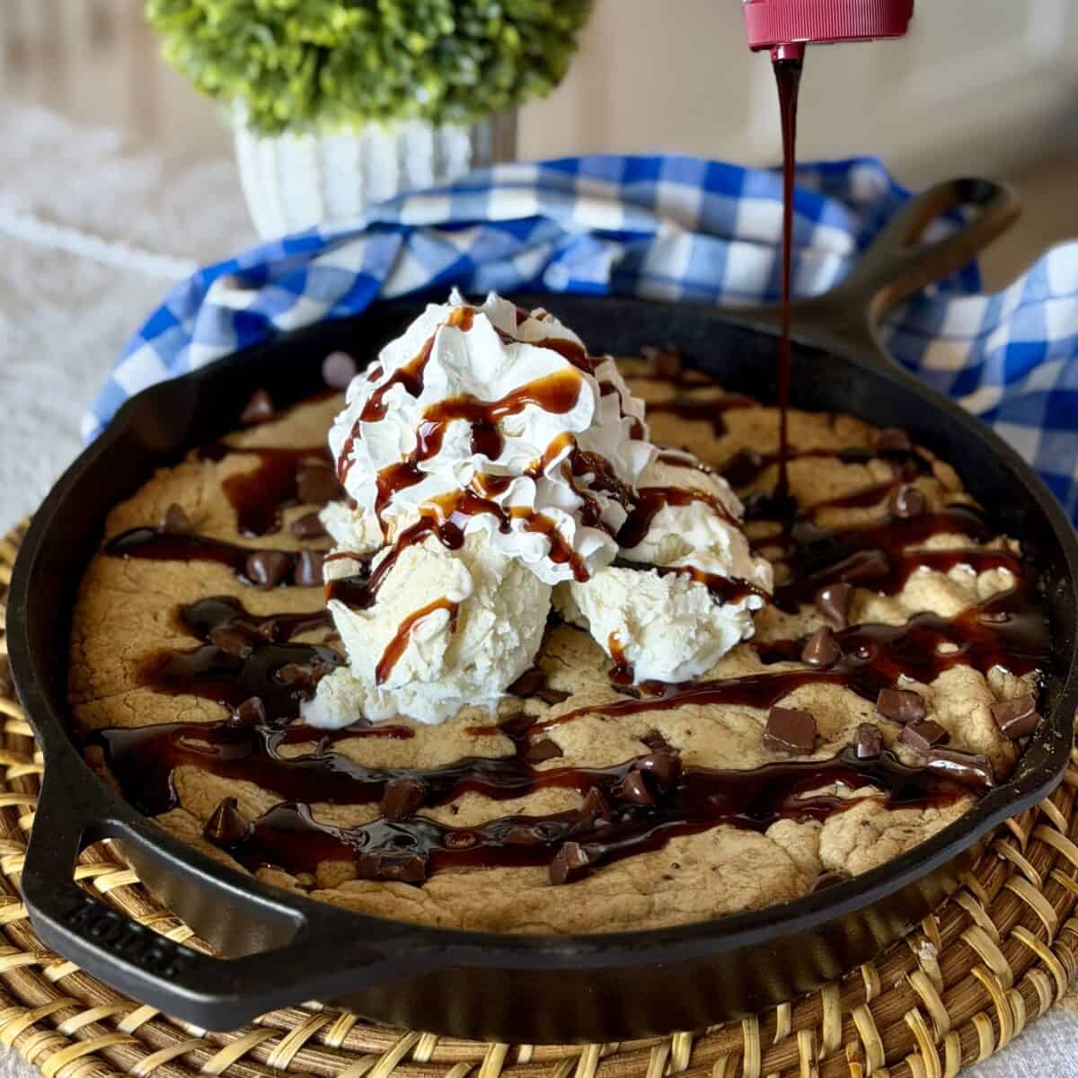 Chocolate Chip Skillet Cookie - Dinner in 321