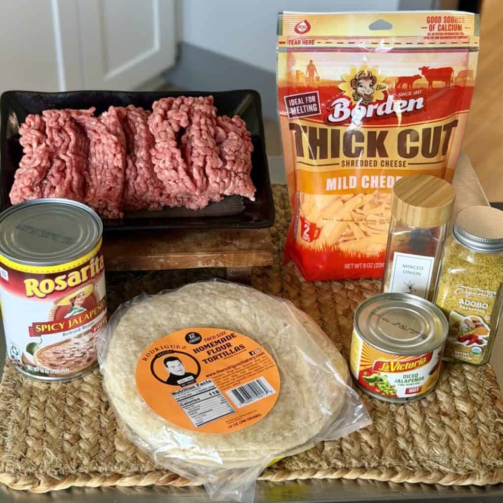 The ingredients to make sheet pan tacos.