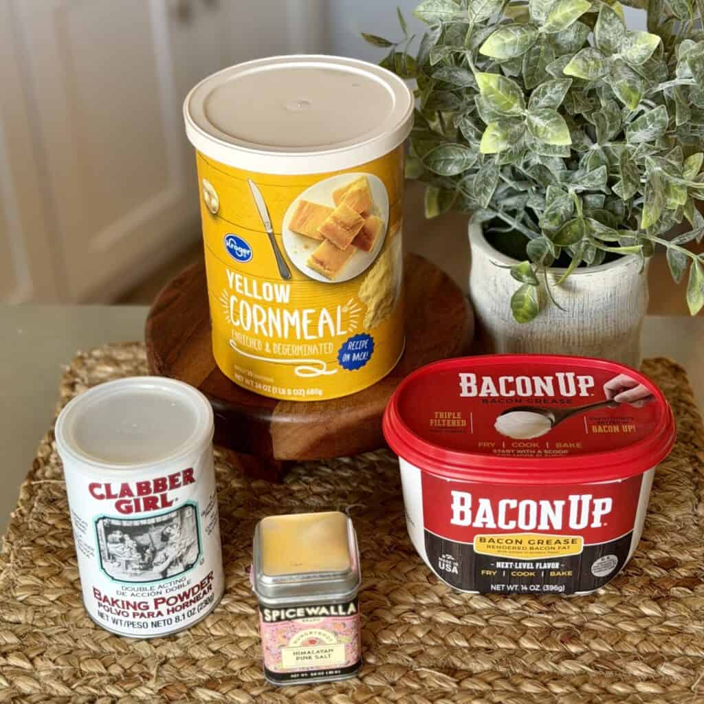 Ingredients for Hot Water Cornbread.