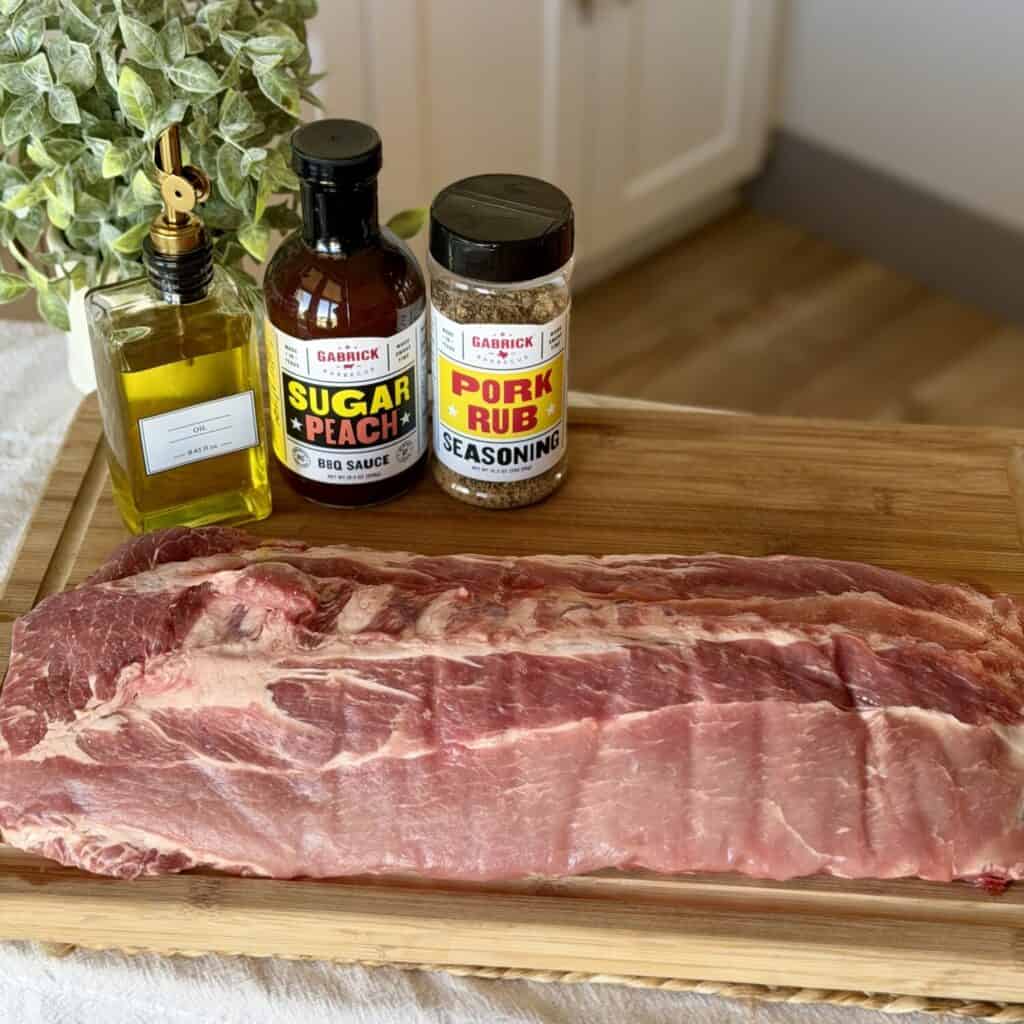 Ingredients for Oven Baked Ribs.