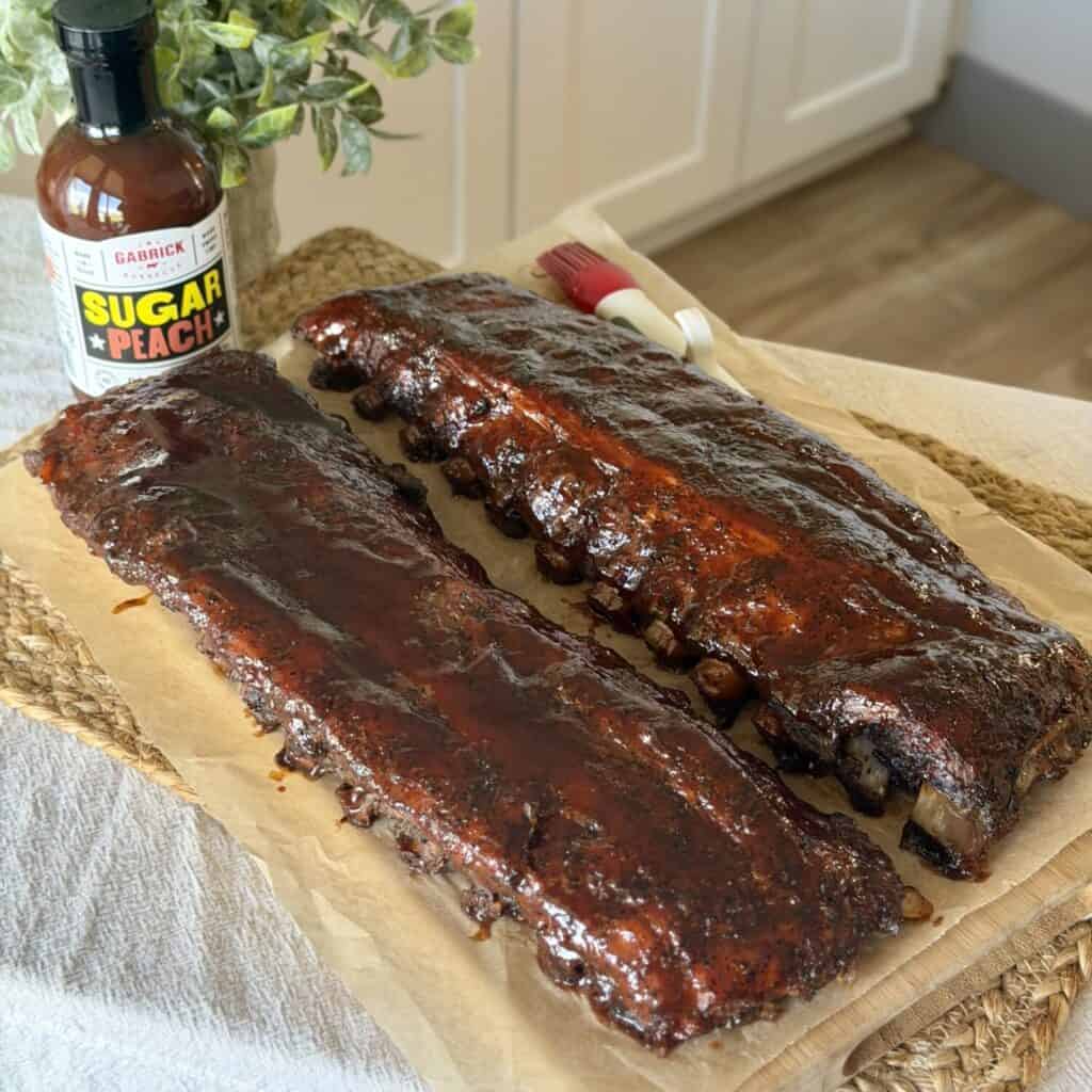 A rack of ribs.