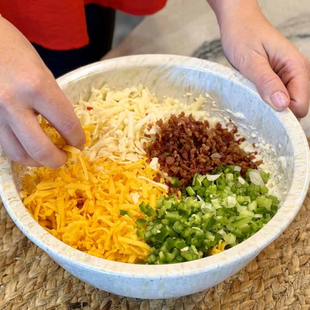 All the ingredients for the boat dip.