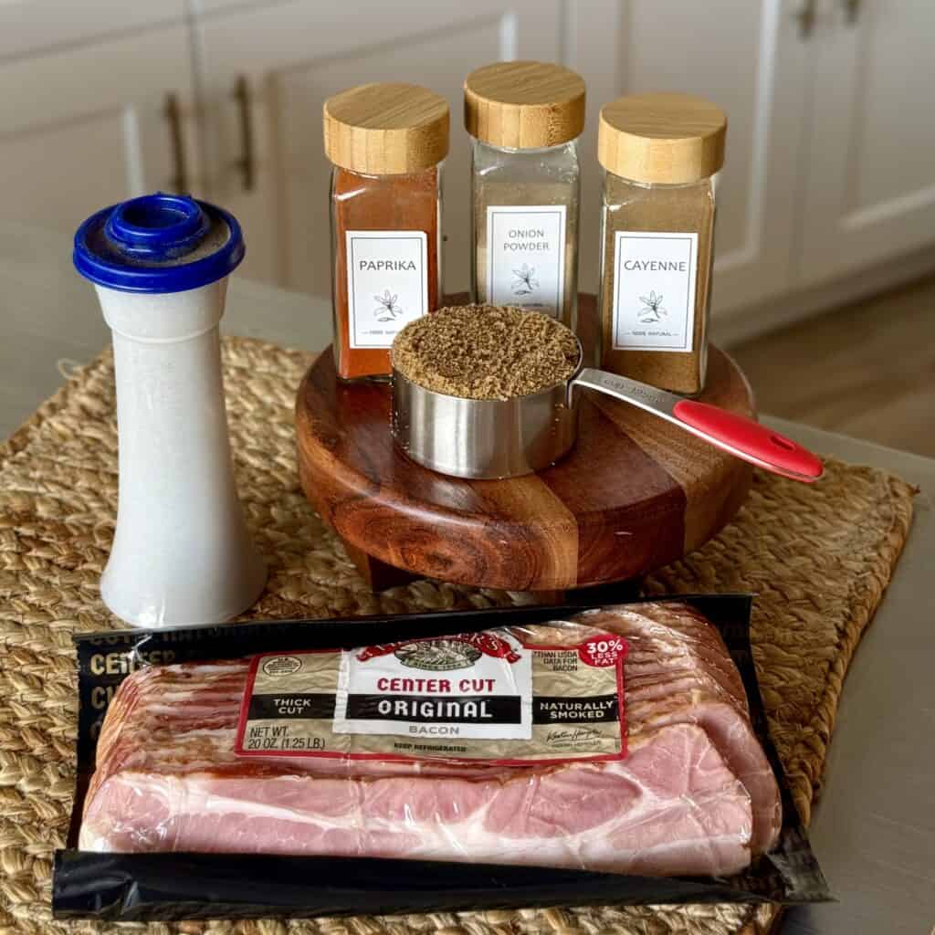 Ingredients for millionaire bacon.