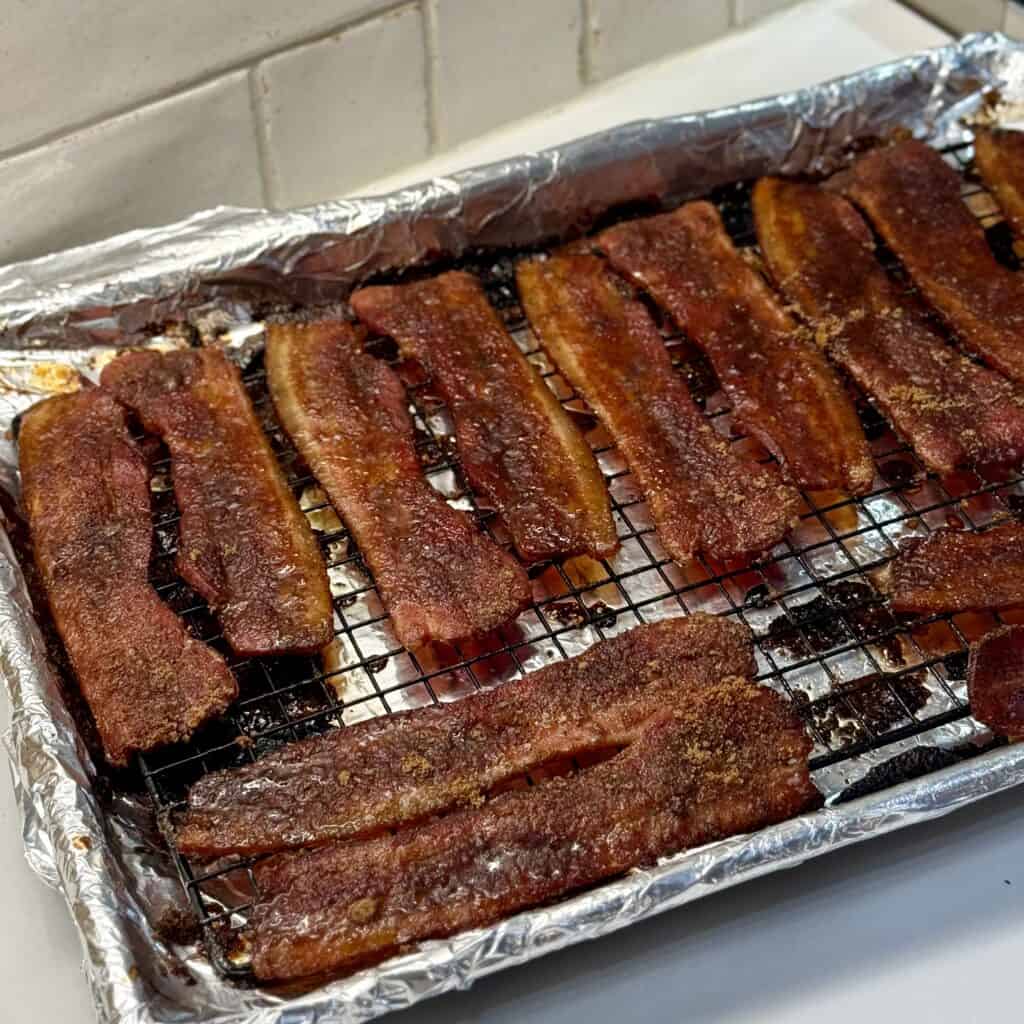 A pan of millionaire bacon.