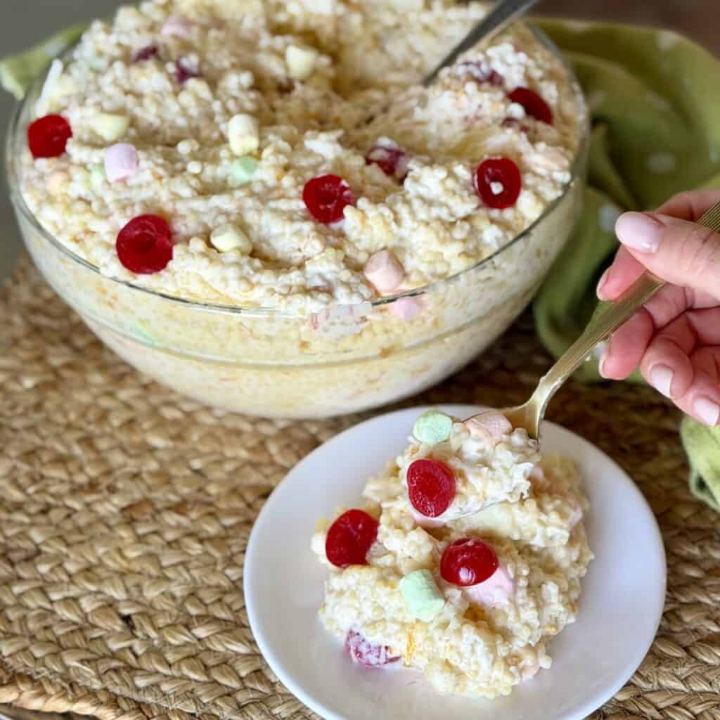 A bowl of frog eye salad.