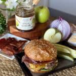 An apple bacon smash burger.