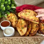 A plate of buffalo sheet pan tacos.