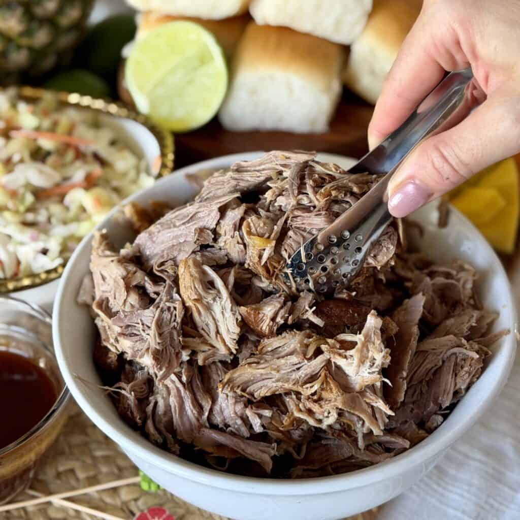 Shredding the roast.