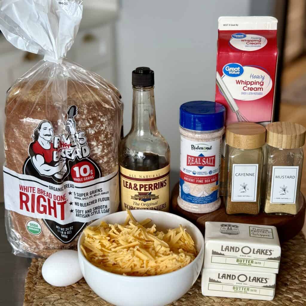 Ingredients for Cheese dreams.