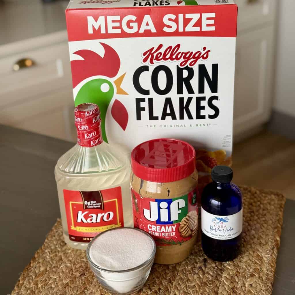 Ingredients for Cornflake Candy.