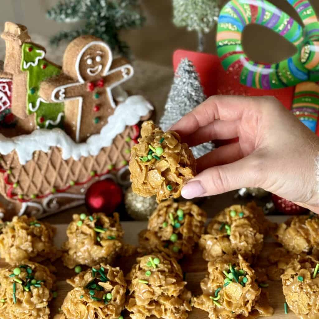 A plate of Cornflake candy.