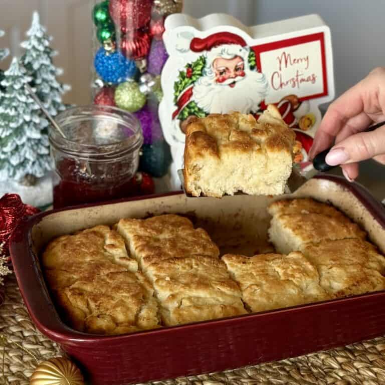 A pan of Butter Swim Biscuits.