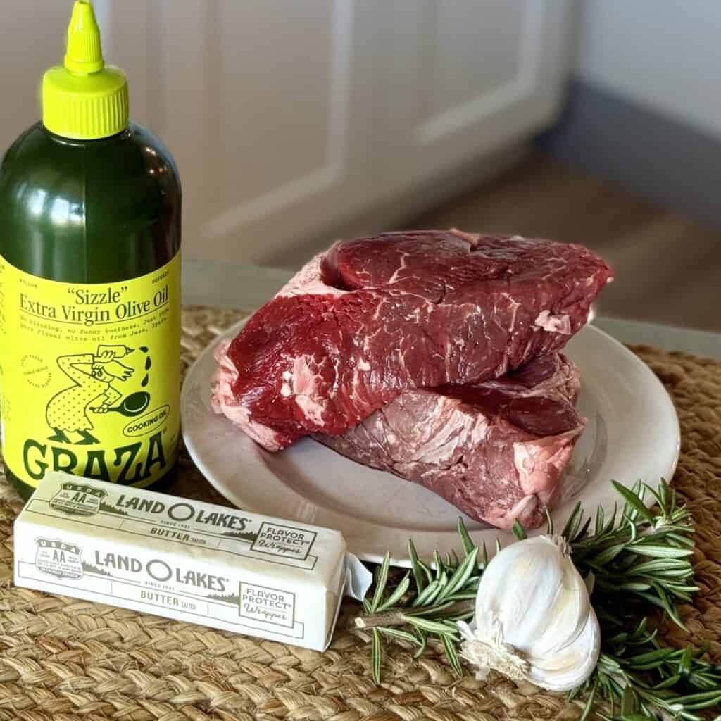 Ingredients for Beef Tenderloin Tips.