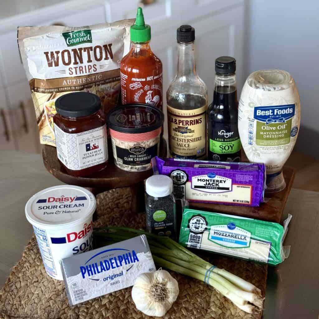Ingredients for the Crab ragoon dip.