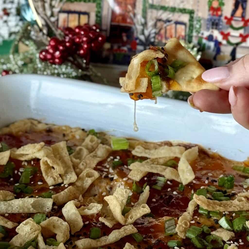 A dip of crab rangoon dip.