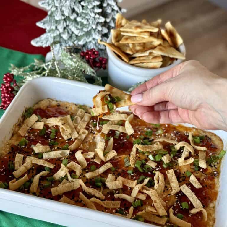 A dip of crab rangoon dip.
