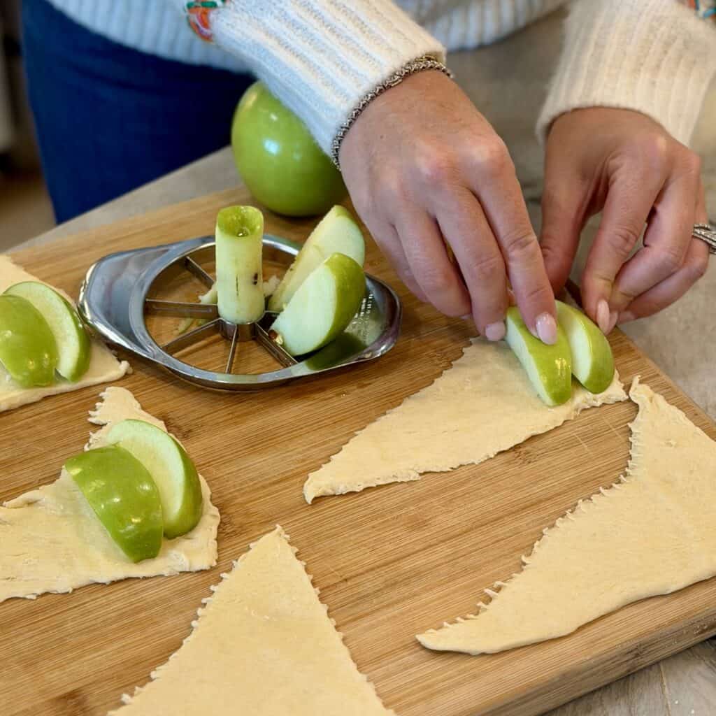 Adding apple to the die.